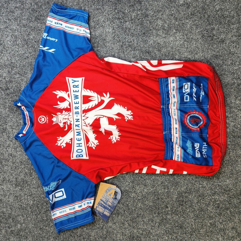 Canari SSD Club Cycling Jersey Mens Medium Red Short Sleeve Bohemian Brewery - Picture 5 of 5